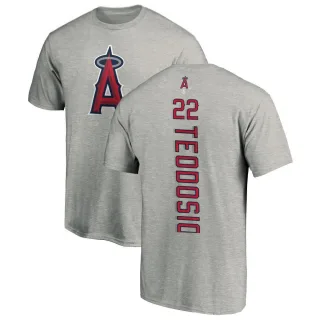 Men's Los Angeles Angels Bryce Teodosio Ash Backer T-Shirt