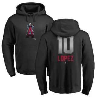 Men's Los Angeles Angels Jack Lopez Black Branded Midnight Mascot Pullover Hoodie -