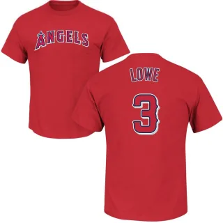 Men's Los Angeles Angels Josh Lowe Red Roster T-Shirt