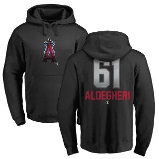Men's Los Angeles Angels Sam Aldegheri Black Branded Midnight Mascot Pullover Hoodie -
