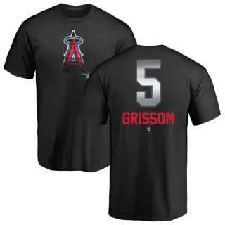 Men's Los Angeles Angels Vaughn Grissom Black Midnight Mascot T-Shirt