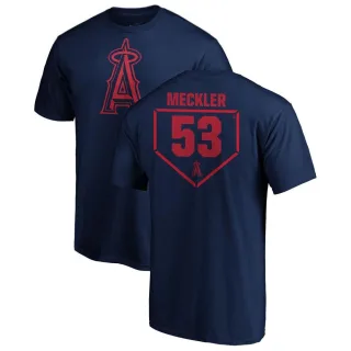 Men's Los Angeles Angels Wade Meckler Navy RBI T-Shirt